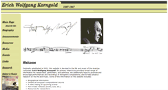 Desktop Screenshot of korngold-society.org